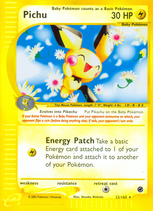E-Series Expedition Pichu #22/165 reverse holo